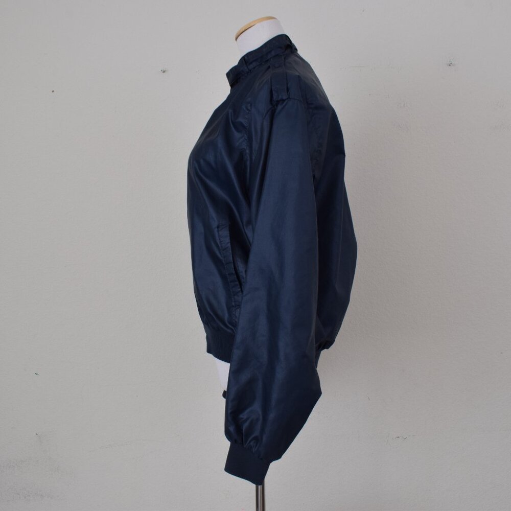 Vintage 70s Navy Nylon Windbreaker size L - Picture 3 of 12